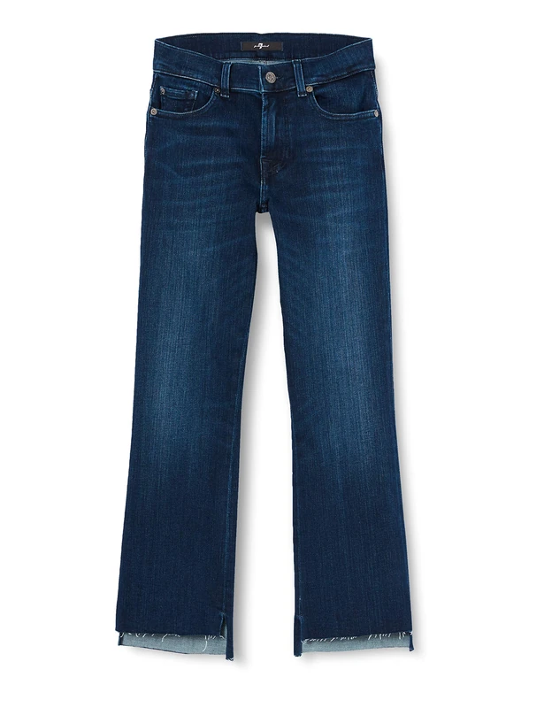 7 For All Mankind Women's Ankle Boot Jeans, Blue (Dark Indigo), 3