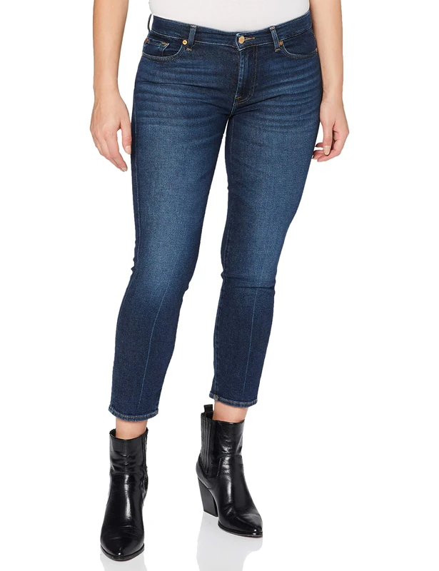 7 For All Mankind Women's Roxanne Ankle Jeans, Dark Blue, 2