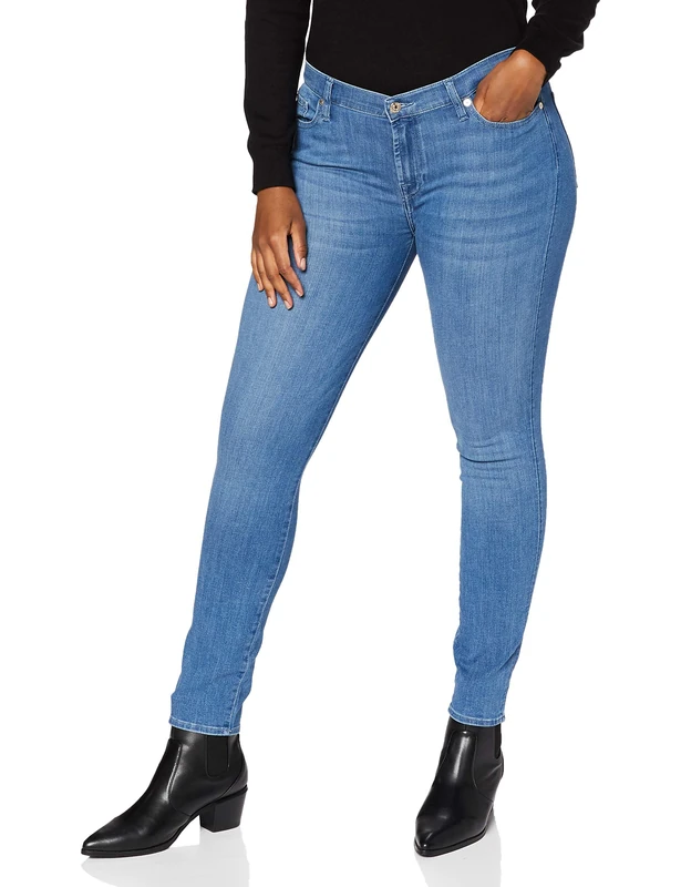 7 For All Mankind Women's The Skinny Jeans, Light Blue, 23