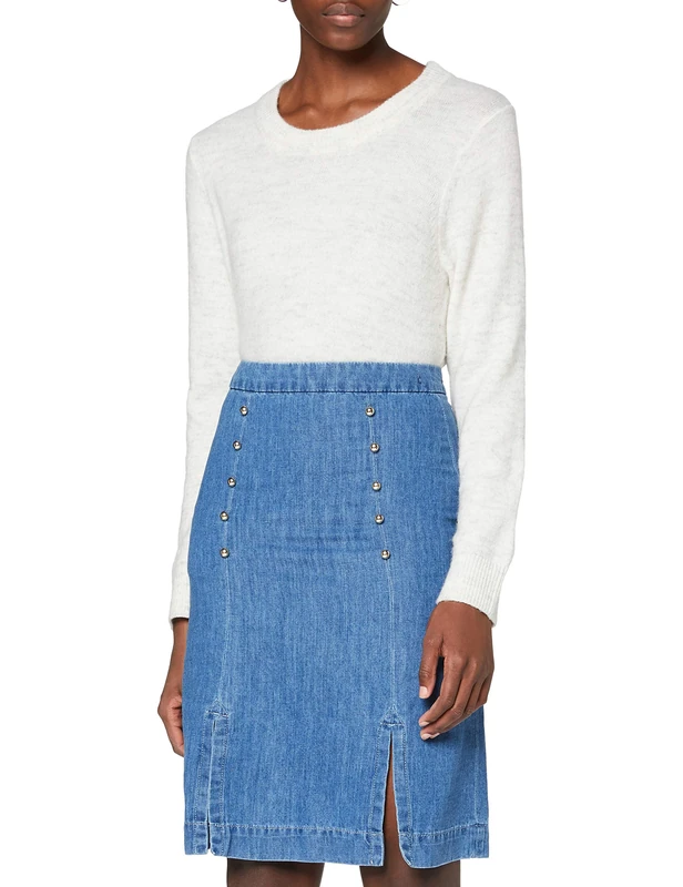 7 For All Mankind Women's Skirt Jeans, Light Blue, 6