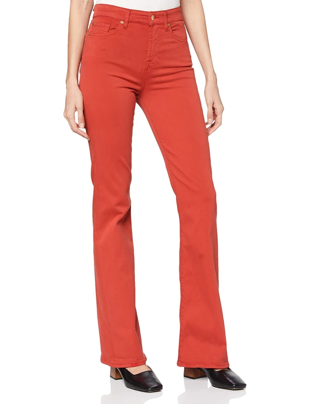 7 For All Mankind Women's Lisha Casual Pants, Red, 23
