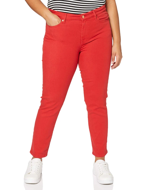 7 For All Mankind Women's Roxanne Ankle Casual Pants, red, W27