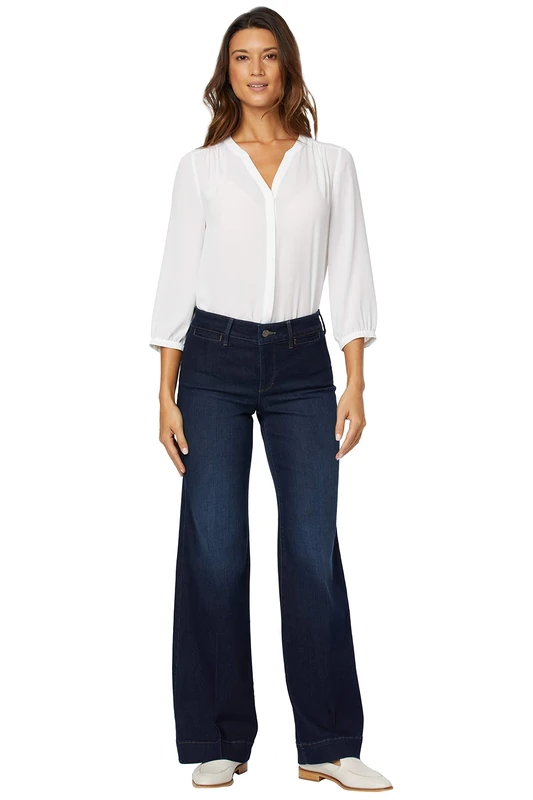 NYDJ Women's Teresa Trouser Jeans-Premium Denim, Burbank Wash, 14