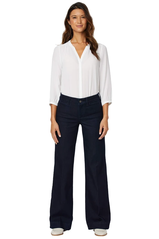 NYDJ Women's Misses Teresa Trouser Jeans-Premium Denim, Dark Enzyme, 6
