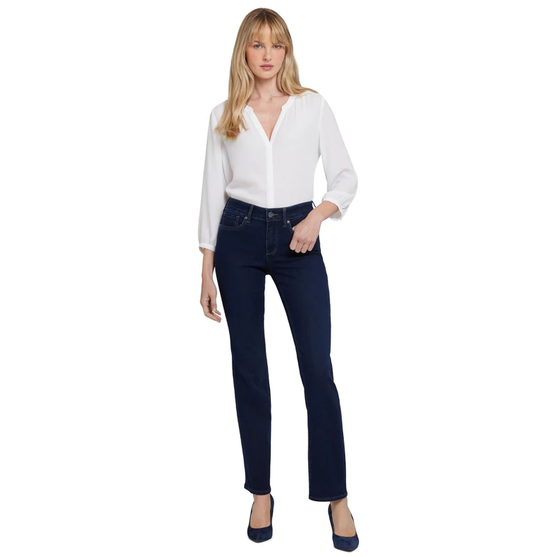 NYDJ Women's Marilyn Straight Leg Denim Jeans, Burbank Wash, 0 - Image 1