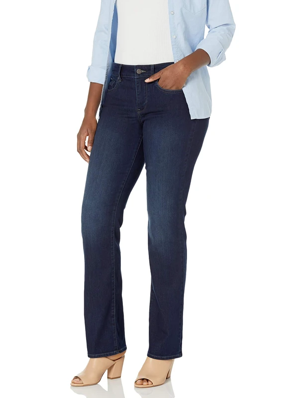 NYDJ Women's Marilyn Straight Leg Denim Jeans, Burbank Wash, 0 UK