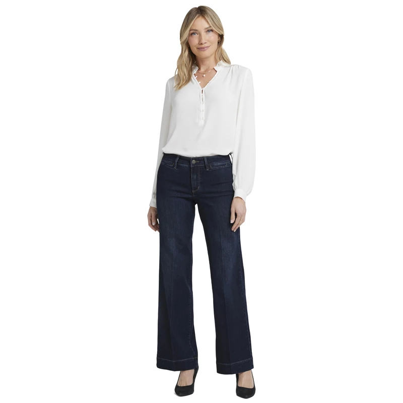 NYDJ Women's Misses Teresa Trouser Jeans-Premium Denim, Burbank Wash, 8