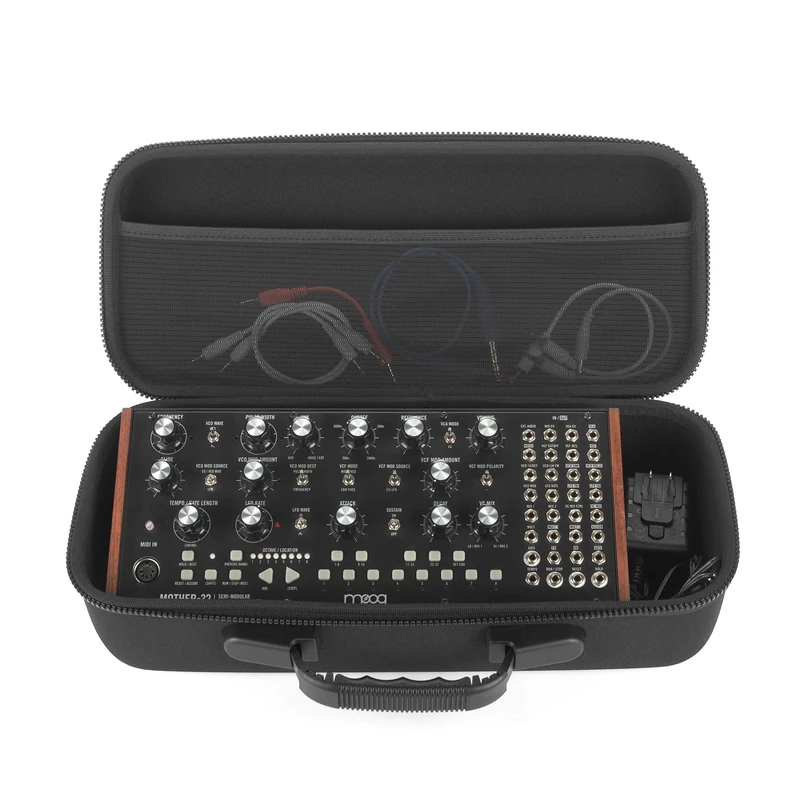 Analog Cases Pulse Case for Moog Mother-32 / DFAM/Subharmonicon & Similar Synthesizers (Carrying case Made of Durable, Molded EVA/Nylon, with Robust Rubber Handle), Black
