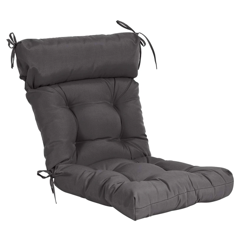 QILLOWAY Indoor/Outdoor High Back Chair Cushion,Tufted, Replacement Cushions - Pack of 4. (Dark Grey) - Image 1