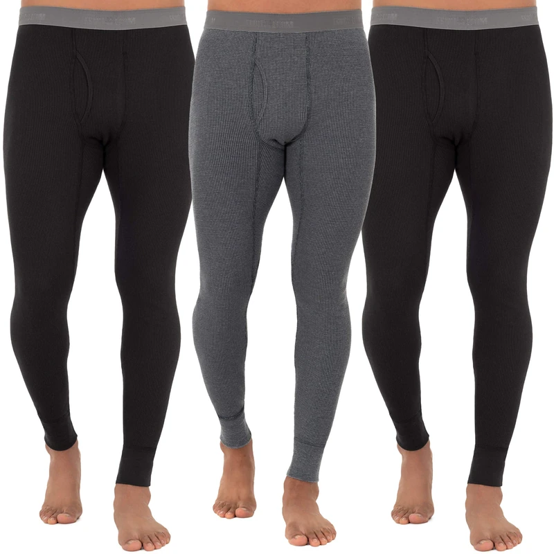 Fruit of the Loom Men's Waffle Thermal Long Johns - 3 Pack