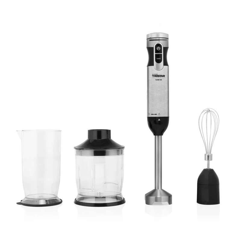 Tristar MX-4829 Hand Blender Set - Hand Blender with Accessories - Turbo Function - 2 Blades - 1000 Watt