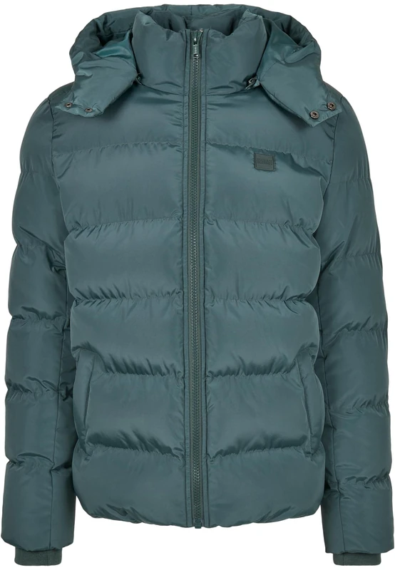 Urban Classics Men's Hooded Buffer Jacket with Quilted Interior, Bottle Green, S