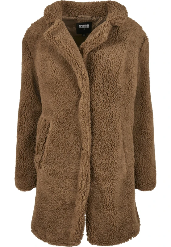 Urban Classics Women's Oversized Sherpa Coat Jacket, Midground, S