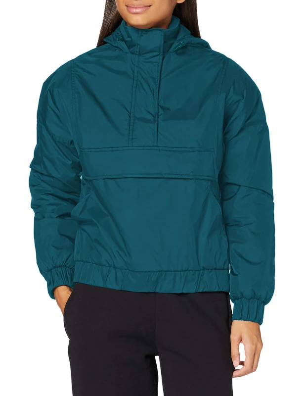 Urban Classics Women's Ladies Panel Padded Pull Over Jacket, Jasper, XXXXL