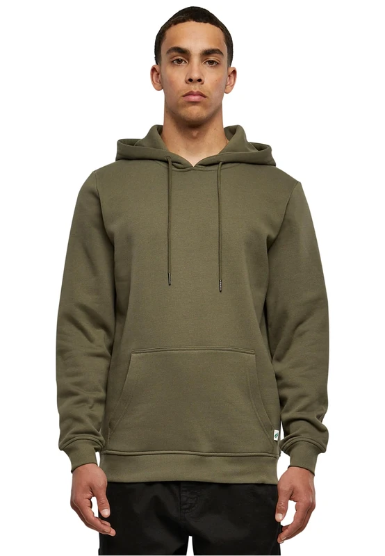 Urban Classics Men's Organic Cotton Basic Hoodie, Hooded Sweatshirt for Men in Many Colours, Sizes S - 5XL, olive, S