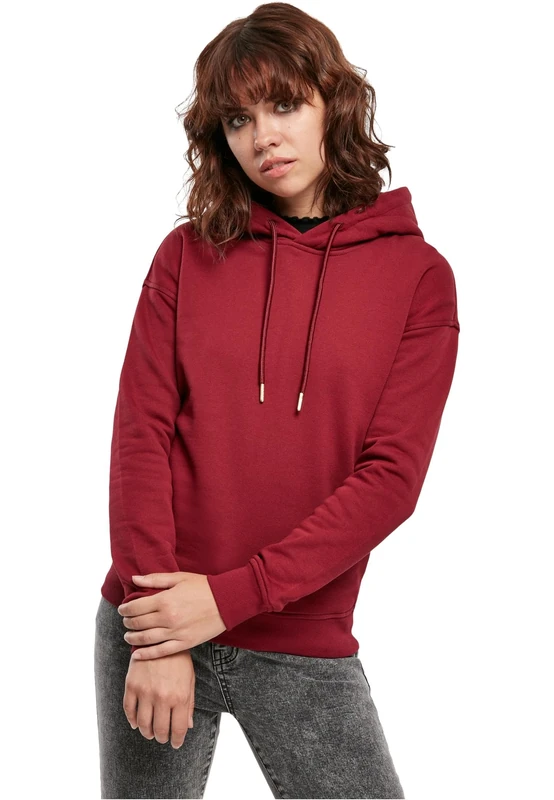 Urban Classics Women's Organic Hoodie, burgundy, XL