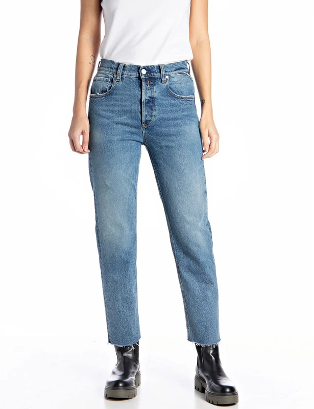 REPLAY Women's Maijke Jeans, 009 Medium Blue, 28