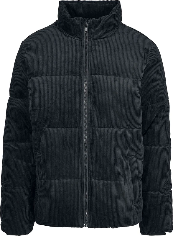 Urban Classics Men's Boxy Corduroy Puffer Jacket Women, Black, XL