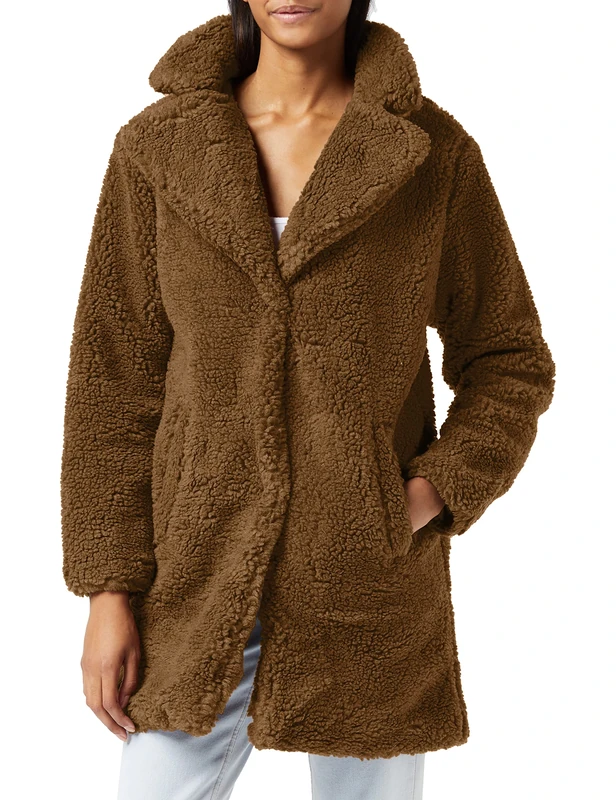 Urban Classics Women's Women's Oversized Sherpa Coat Jacket, Midground., 4XL Plus UK