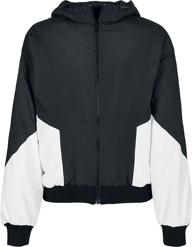 Urban Classics Women's Padded 2-Tone Batwing Jacket, Black/White, 5X-Large