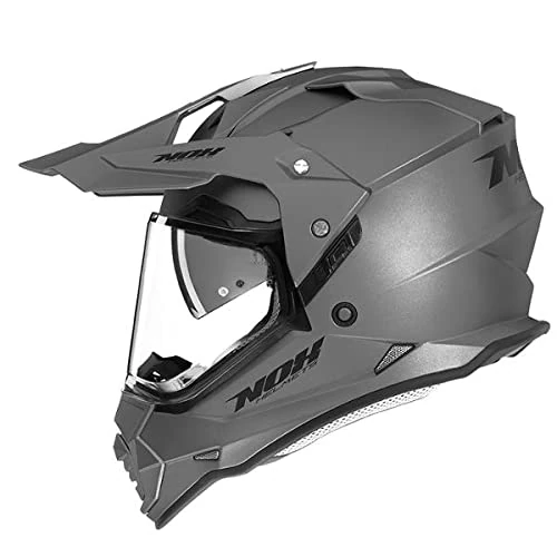Casque cross double ecran nox n312 titanium mat t57-58 m