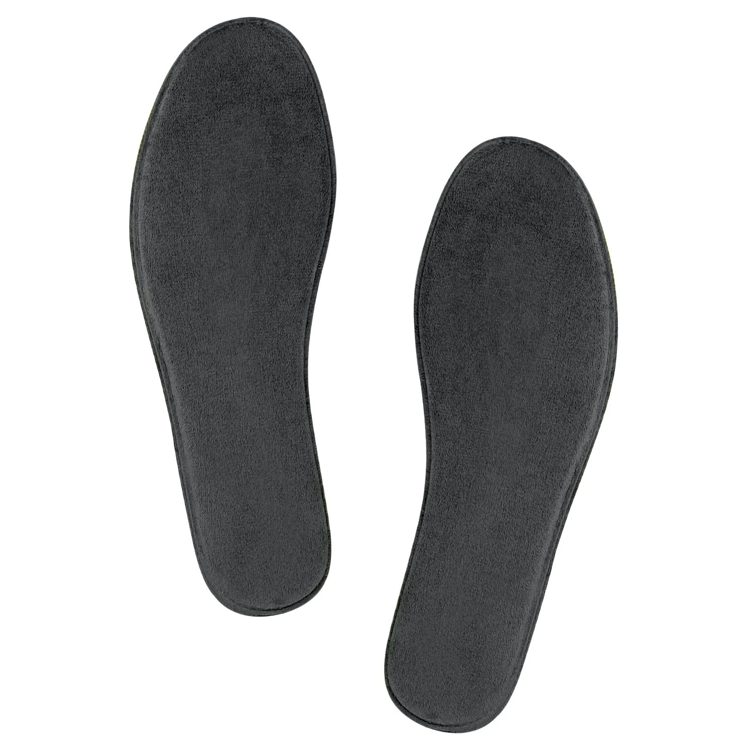 Knixmax Memory Foam Insoles with Velvet - Soft Inner Soles Cushioned Comfort for Barefoot Shoe Inserts - Warm for Snow Boots, Winter Shoes, Slippers Grey 8UK - 42EU
