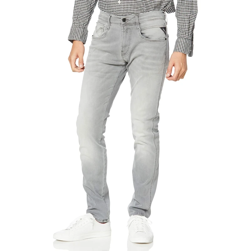 REPLAY Men's Anbass Aged Jeans, Grey (0961 Medium Grey), 30 W/30 L