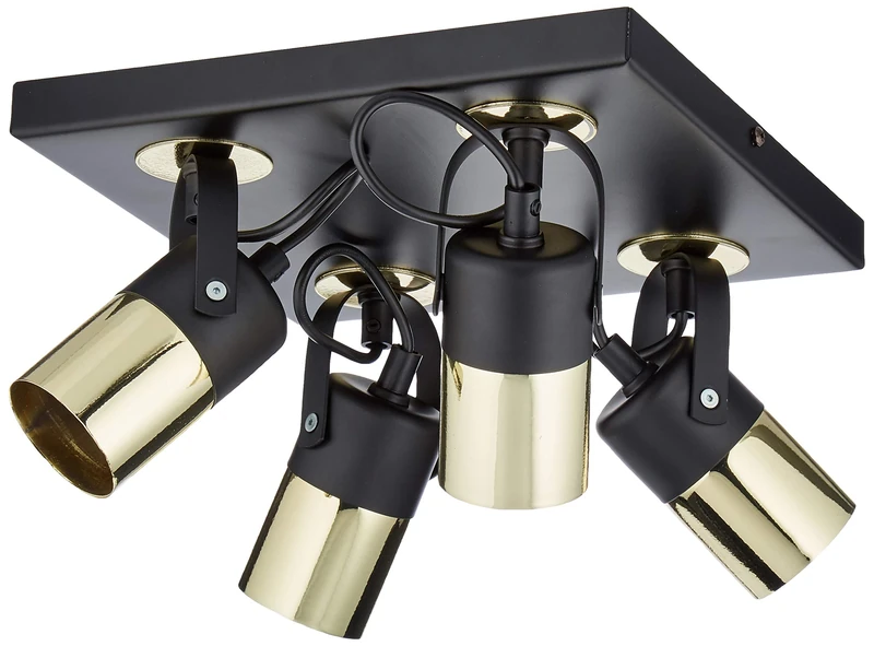 Homemania Spotlight, Metal, Black, Gold