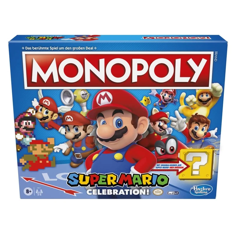 Hasbro Monopoly Super Mario Celebration Board Game for Super Mario Fans from 8 Years with Sound Effects from the Video Game