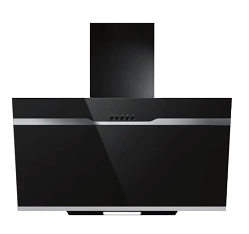Montpellier MHD650BK 60cm Slanted Black Glass Cooker Hood - A Rated