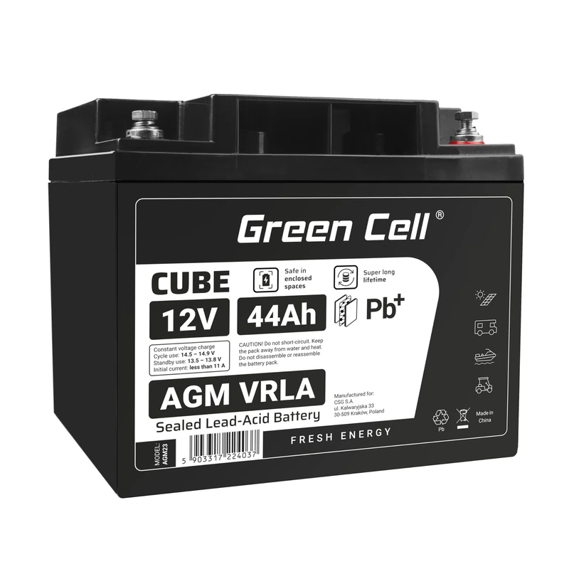 Green Cell AGM23 UPS Battery Sealed Lead Acid (VRLA) 12V 44Ah