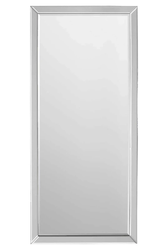 MirrorOutlet Modern Venetian Bevelled Wall Mirror — Large Size, Rectangular Decorative for Lounge, Dining Room, Bathroom, Bedroom, and More — 178cm X 76cm, silver, GL064-A