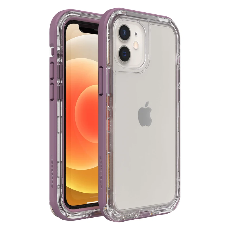 LifeProof for Apple iPhone 12 mini, Slim DropProof, DustProof and SnowProof Case, Next Series, clear/purple