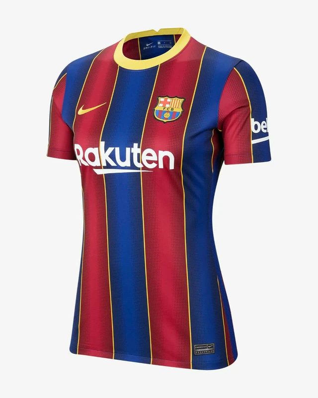 Nike FCB W Nk Brt Stad Jsy Ss HM T-Shirt - Deep Royal Blue/(Varsity Maize) (Full Sponsor), Small