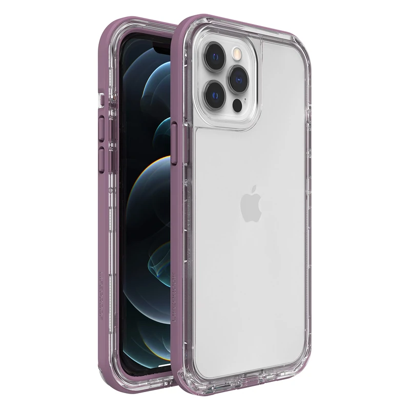 LifeProof 77-65476 for Apple iPhone 12 Pro Max, Slim DropProof, DustProof and SnowProof Case, Next Series, clear/purple