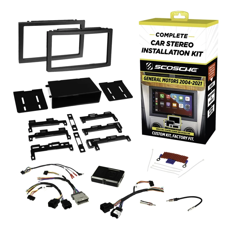Scosche GM0516DDCS Double DIN Premium Installation Solution and Interface Compatible with Select 2004-21 General Motors Vehicles