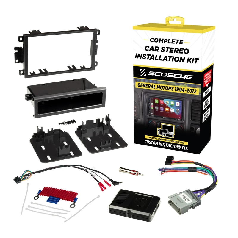 SCOSCHE GMT0312DDCS Double DIN Premium Installation Solution and Interface Compatible with 2003-12 General Motors Vehicles