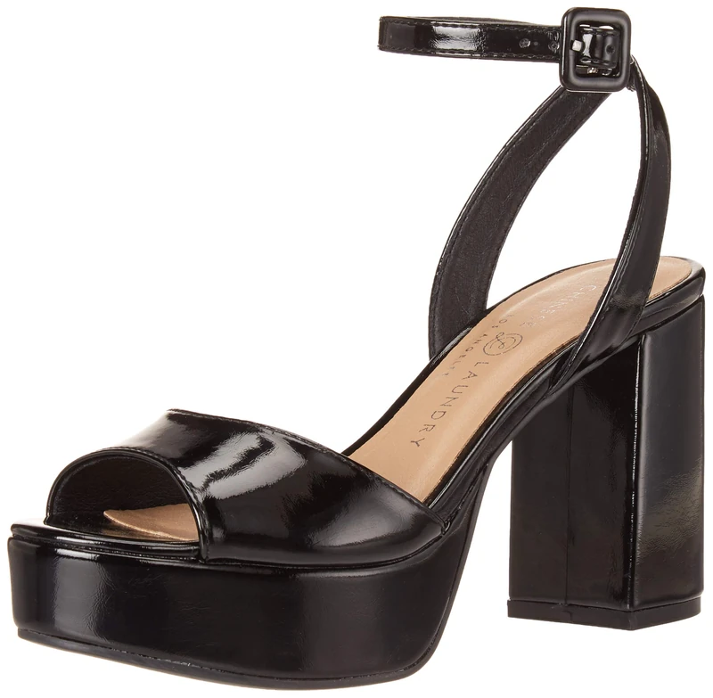 Chinese Laundry Women's Theresa Heeled Sandal, Black Patent, 4.5 UK