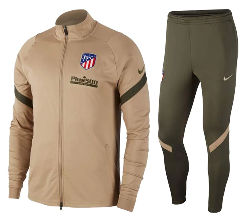 Nike ATM Nk Dry STRK TRK Suit K Tracksuit - Khaki/Cargo Khaki (Full Spon-Coach), M