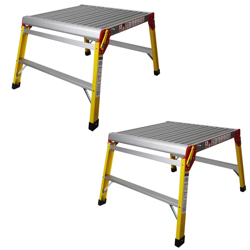 Excel Fibreglass Folding Hop Up Platform Work Bench 600mm x 600MM Pack of 2