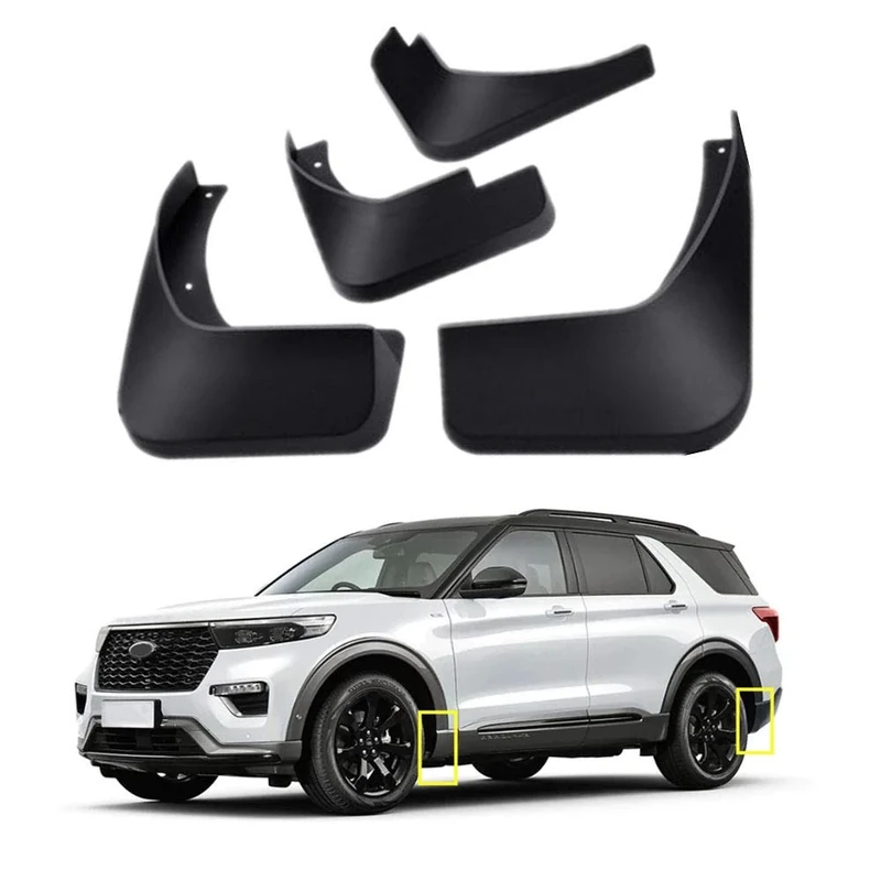 Mud Flaps Kit for 2024 Ford Explorer 2020-2023 Mud Splash Guard Fender Front and Rear 4-PC Set by TOPGRIL