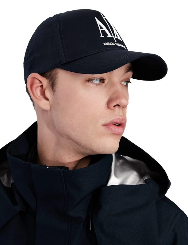 Armani Exchange Men's Hut Baseball Cap, icon Navy, One Size - Image 1