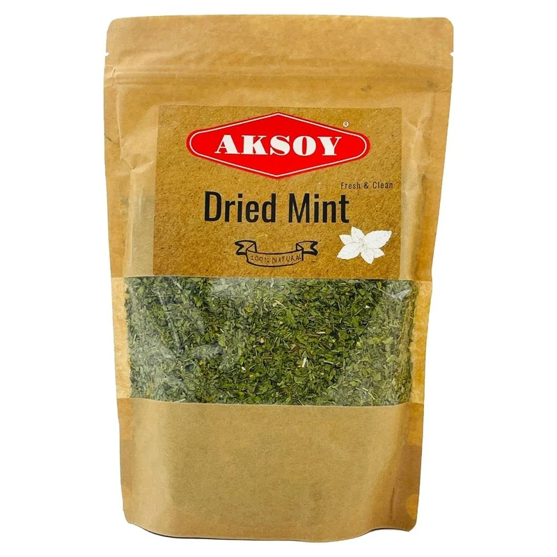 AKSOY MINT LEAVES 250G Premium Dried Mint Leaves for Refreshing Mint and Iced Tea - Loose Leaf (Packaging May Vary)