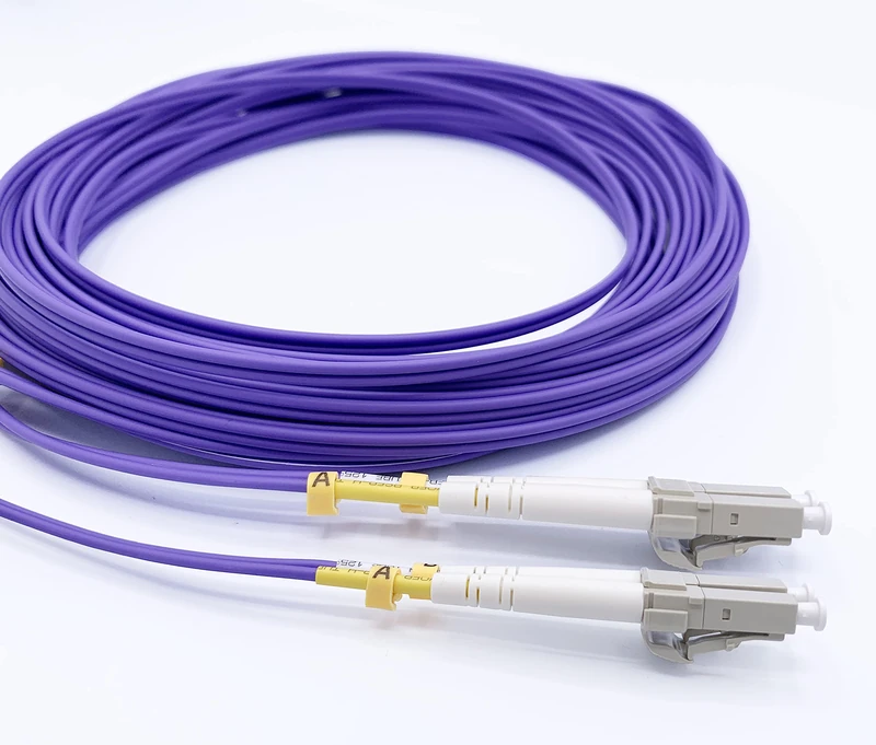 Elfcam Fiber Optic Cable LC/UPC to LC/UPC OM4 Multimode Duplex 50/125um LSZH (40M (131.23ft))