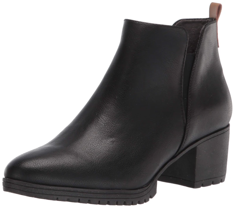 Dr. Scholl's Women's London Ankle Boot, Black Smooth, 8 UK
