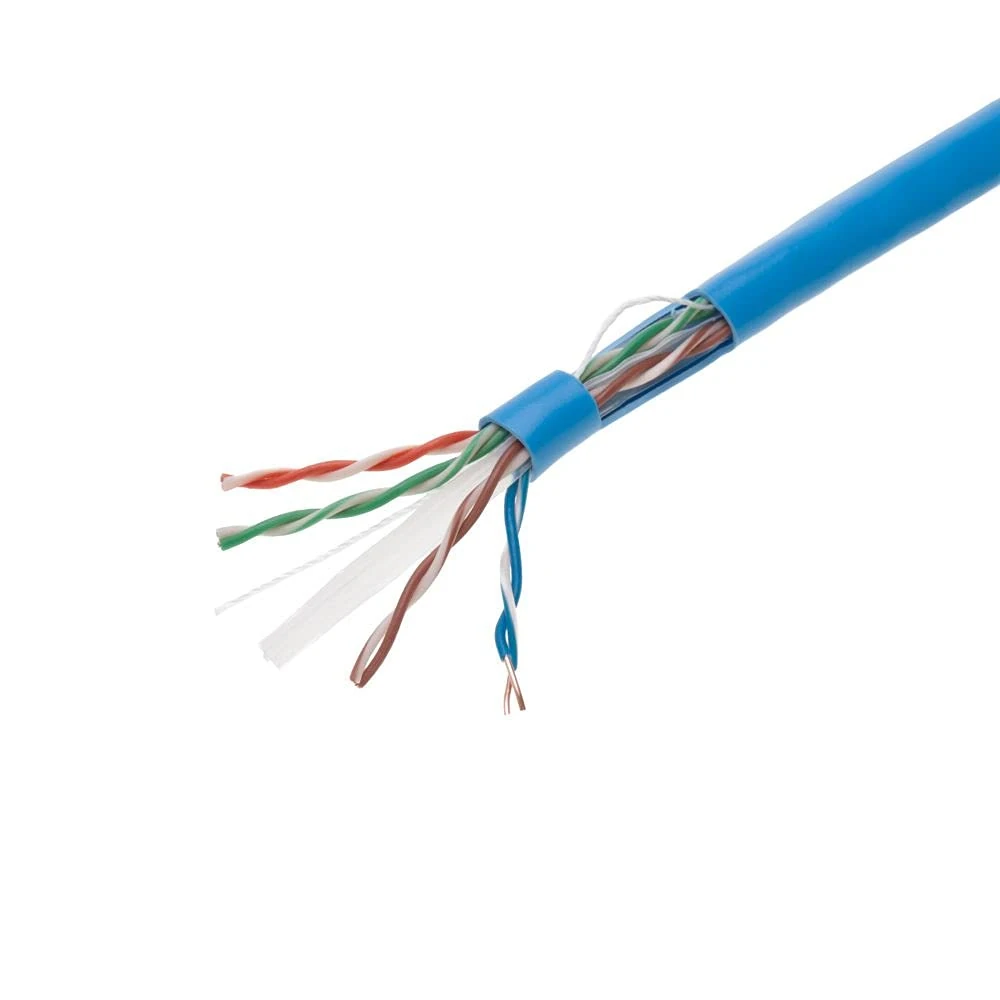 Cat6 50M Blue Solid 23AWG Cable UTP Cat6 Bulk Ethernet Network Wire CCA (Copper Clad Aluminum) Conductor UTP Unshielded Internet Cord