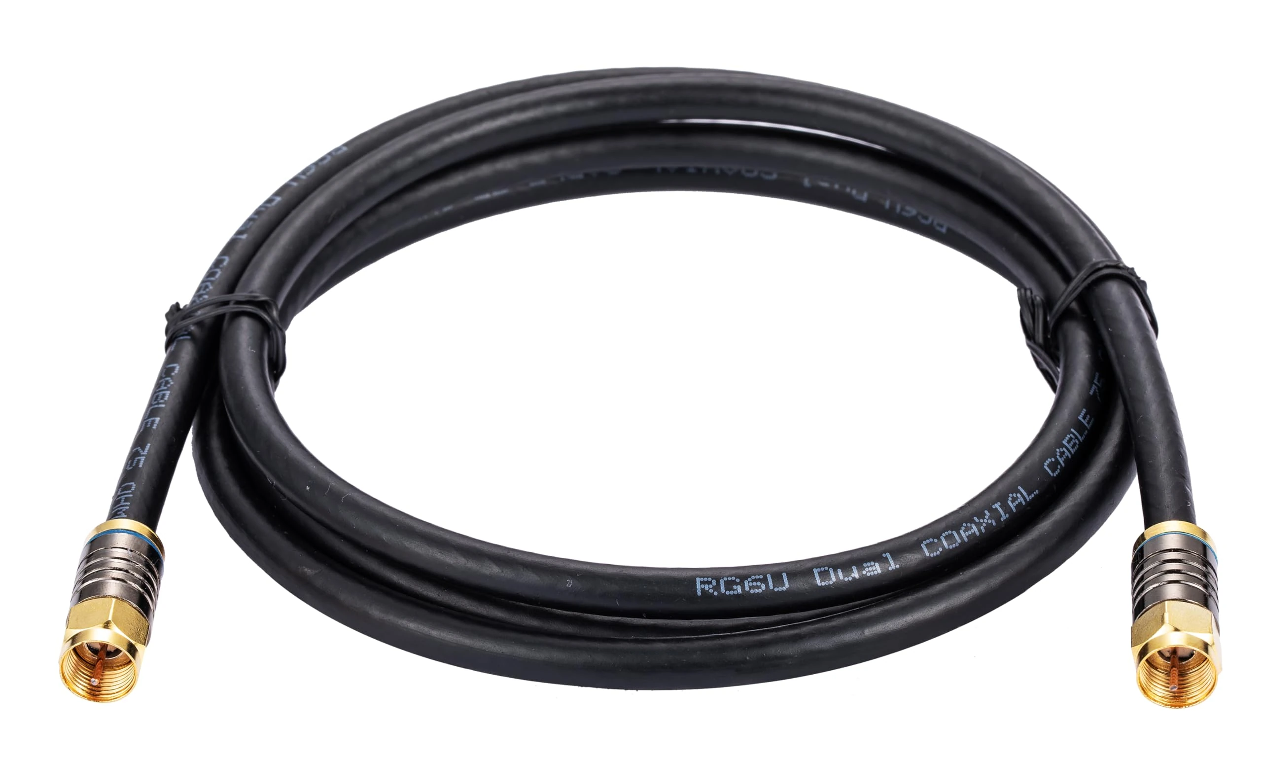 1M Black RG6 Coax Cable Dual Shield Outdoor/Indoor Coaxial BNC Extension Wire For Satellite Dish Cable TV Antenna