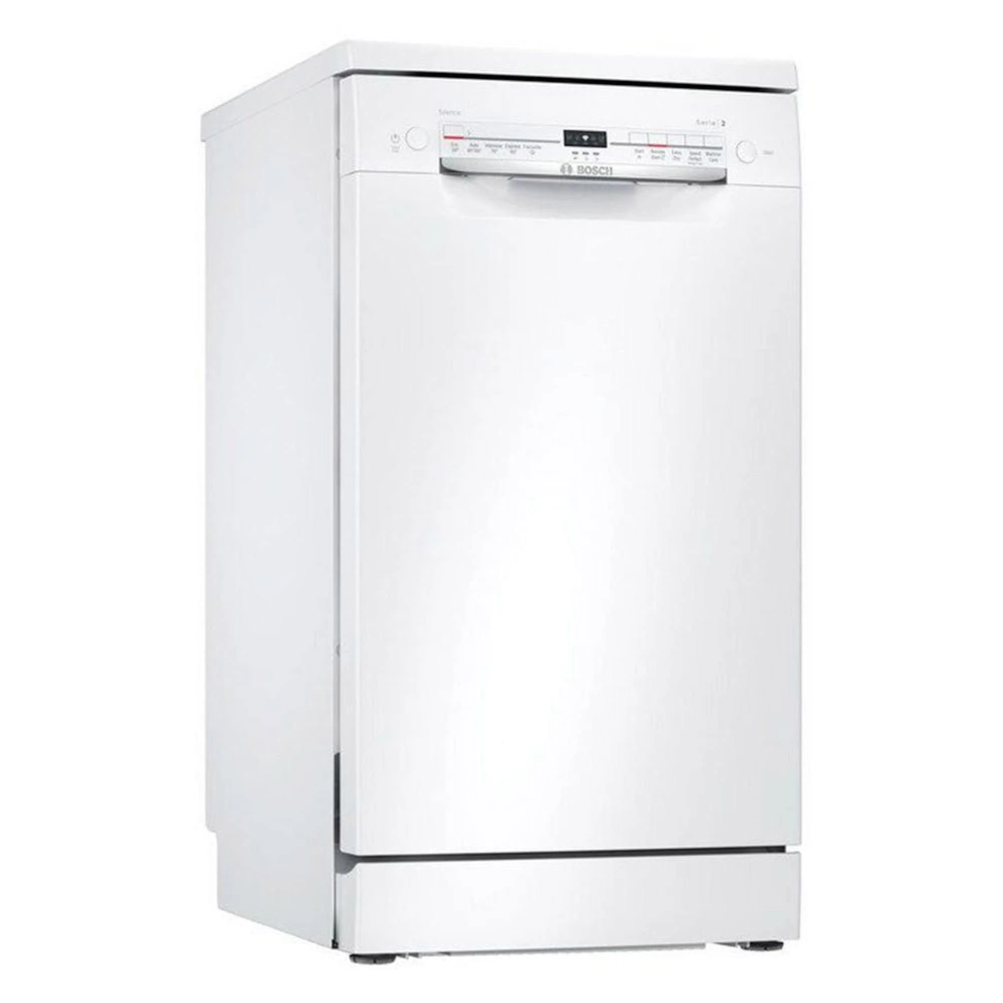 Bosch Home & Kitchen Appliances Bosch SPS2IKW04G Slimline Dishwasher, 9 place settings, 9.5 litre, Silence on Demand, ExtraDry, White, Freestanding