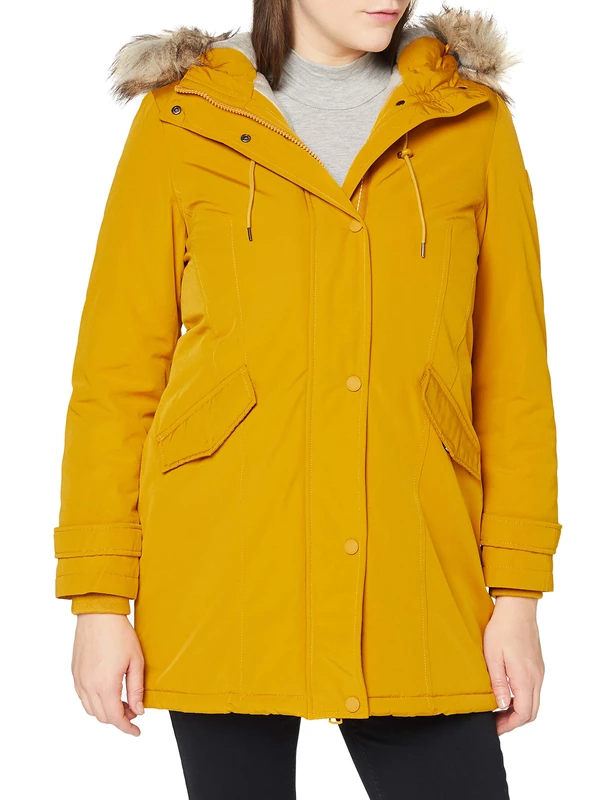 s.Oliver Ladies 120.12.010.16.151.2055248 Wool Blend Coat, yellow, M