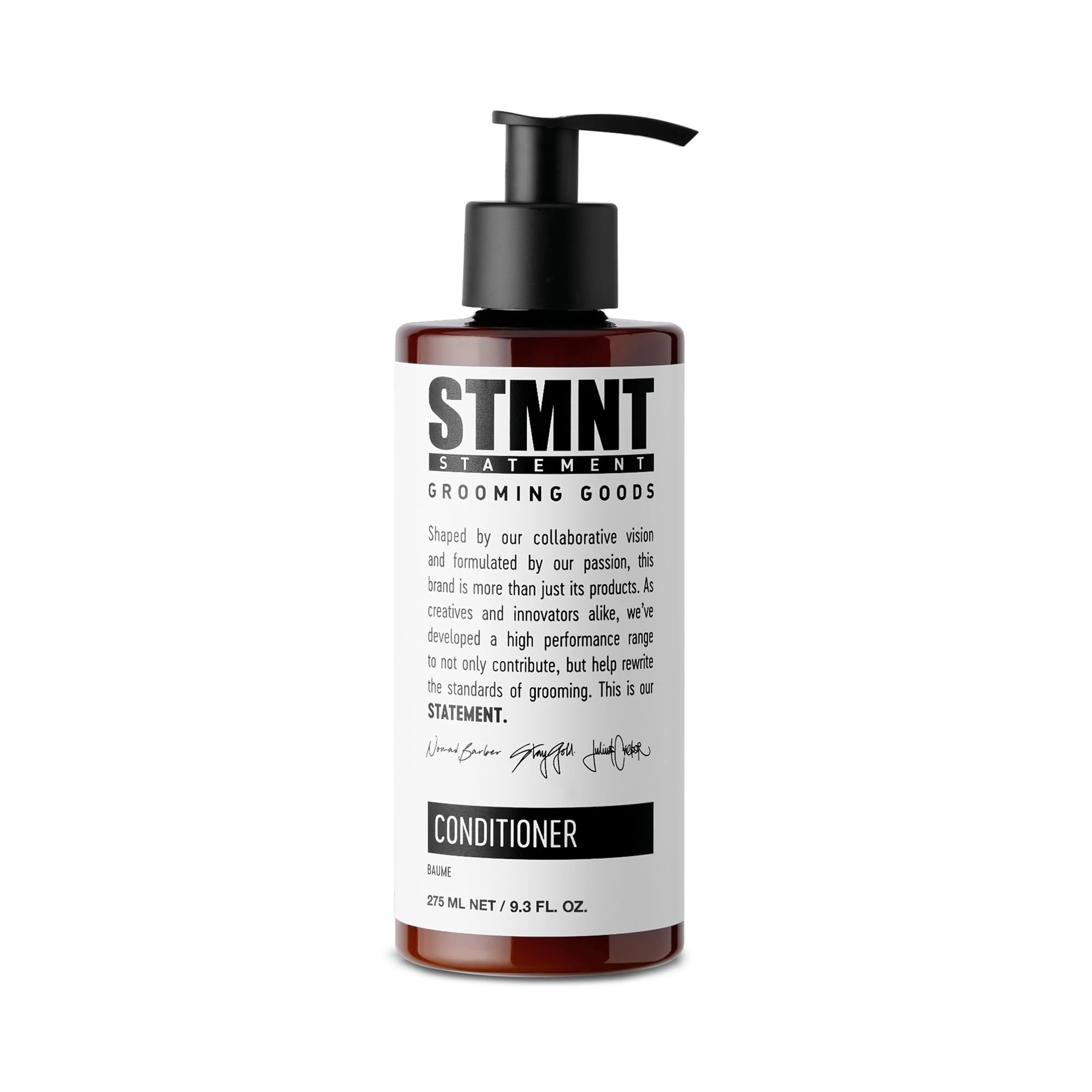 STMNT Grooming Goods Conditioner 275ml | Softens Hair | Restores Shine | Moisturizing Formula w/Activated Charcoal & Menthol | All Hair Types